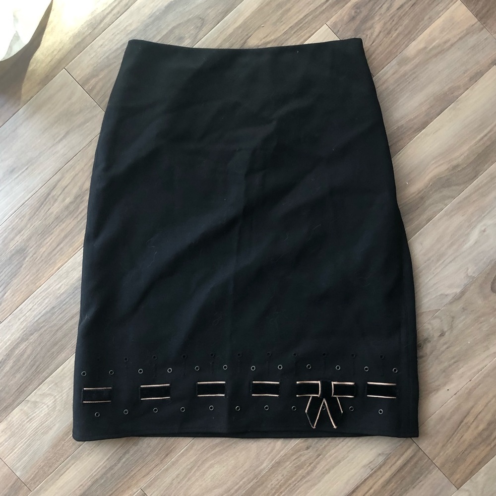 Ann Taylor midi skirt with bow detail